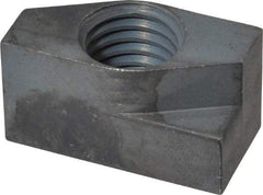 Gibraltar - 5/8-11 Blind Tapped Quarter Turn T Slot Nut - 11/16" Slot Width, 11/16 x 0.427" Base Width x Height, 1-3/8 x 3/4" OAL x Height - Caliber Tooling