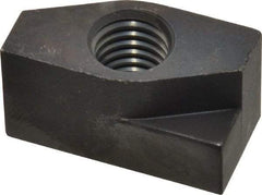 Gibraltar - 1/2-13 Blind Tapped Quarter Turn T Slot Nut - 11/16" Slot Width, 11/16 x 0.427" Base Width x Height, 1-3/8 x 3/4" OAL x Height - Caliber Tooling