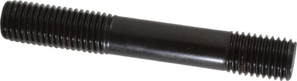 Gibraltar - 3/4-10 5" OAL Unequal Double Threaded Stud - Carbon Steel, Black Oxide Finish, 1-3/4" Long Thread Length, 7/8" Short Thread Length - Caliber Tooling