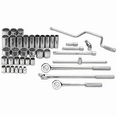 SK - 1/2" Drive Standard Deep Socket Set - 3/8 to 1-1/2", Inch Measurement Standard - Caliber Tooling