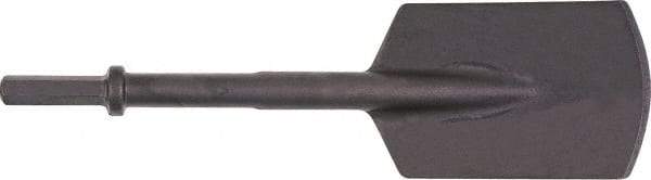 Ingersoll-Rand - 5-1/2" Head Width, 16" OAL, 0.7" Shank Diam, Spade Chisel - Hex Drive, Hex Shank, Steel - Caliber Tooling