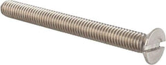 Value Collection - M6x1.00 Metric Coarse, 60mm OAL Slotted Drive Machine Screw - Flat Head, Grade 18-8 & A2 Stainless Steel, Uncoated, Without Washer - Caliber Tooling