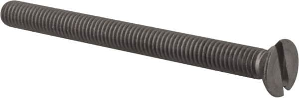 Value Collection - M6x1.00 Metric Coarse, 70mm OAL Slotted Drive Machine Screw - Flat Head, Grade 18-8 & A2 Stainless Steel, Uncoated, Without Washer - Caliber Tooling