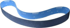 Norton - 2-1/2" Wide x 60" OAL, 80 Grit, Zirconia Alumina Abrasive Belt - Zirconia Alumina, Medium, Coated, X Weighted Cloth Backing, Series R823 - Caliber Tooling