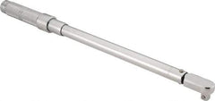 Proto - 1/2" Drive Micrometer Fixed Head Torque Wrench - 47 N/m to 210 N/m Torque, 21-1/8" OAL, 210 N/m Graduation, Ratchet Head - Caliber Tooling