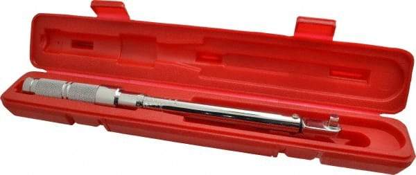 Proto - 3/8" Drive Micrometer Fixed Head Torque Wrench - 200 In/Lb to 119 N/m Torque, 15-13/64" OAL, 5 In/Lb Graduation, Ratchet Head - Caliber Tooling