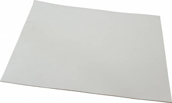 Made in USA - 12" Long, 12" Wide, 1/16" Thick, Silicone Rubber Foam Sheet - 35 to 45 Durometer, White, -20 to 500°F, 640 psi Tensile Strength, Adhesive Backing, Stock Length - Caliber Tooling