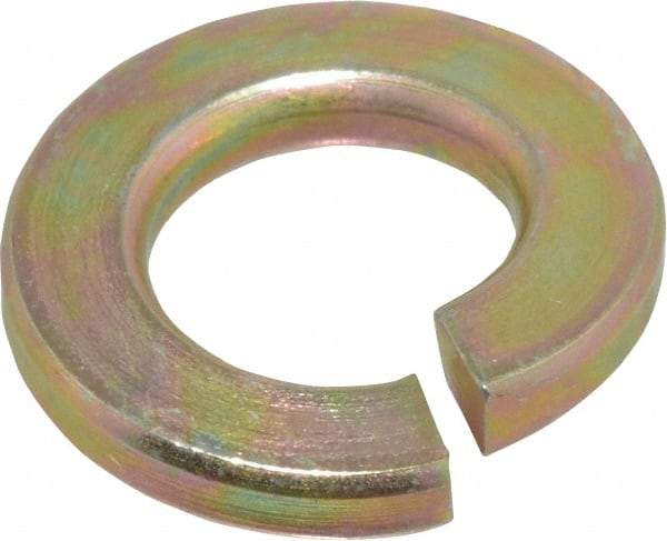 Value Collection - 5/16", 0.078" Thick Split Lock Washer - Grade 8 Alloy Steel, Zinc-Plated Finish, 0.314" Min ID, 0.322" Max ID, 0.489" Min OD, 0.583" Max OD - Caliber Tooling