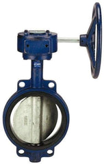 NIBCO - 6" Pipe, Wafer Butterfly Valve - Gear Handle, Cast Iron Body, Buna-N Seat, 200 WOG, Ductile Iron Disc, Stainless Steel Stem - Caliber Tooling