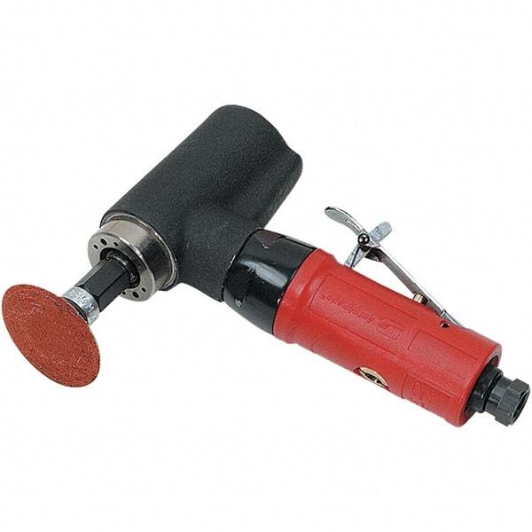 Autobrade Red - 2" Max Disc, 20,000 RPM, Pneumatic Handheld Disc Sander - 22 CFM, 1/4 NPT Inlet, 0.5 hp, 90 psi - Caliber Tooling