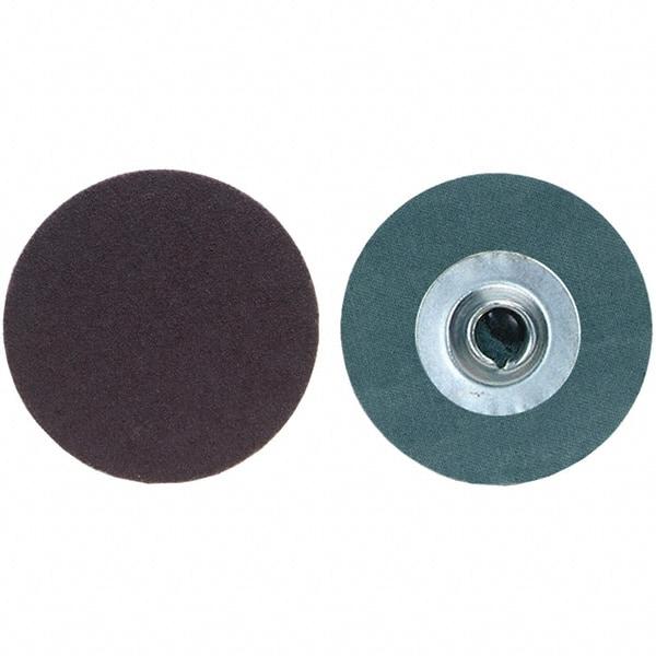 Merit Abrasives - 2" Disc Diam, 100 Grit, Aluminum Oxide Quick Change Disc - Type S Attaching System, Coated, Fine Grade, 30,000 RPM, R228 Series - Caliber Tooling