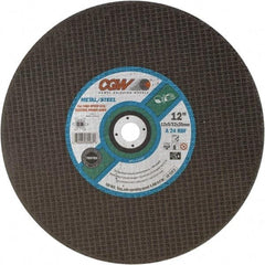 Camel Grinding Wheels - 12" 24 Grit Aluminum Oxide Cutoff Wheel - 5/32" Thick, 20mm Arbor, 6,400 Max RPM - Caliber Tooling