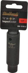 Blackhawk by Proto - 1/2" Drive 1/2" Deep Impact Socket - 6 Points, 3-5/16" OAL - Caliber Tooling