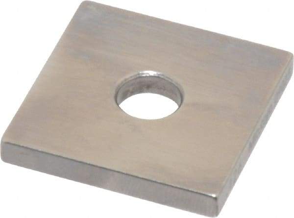 Mitutoyo - 0.126" Square Steel Gage Block - Accuracy Grade 0, Includes Certificate of Inspection - Caliber Tooling