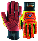 Synthetic Leather Double Palm Reinforced Red PVC PalmGloves 2XL - Caliber Tooling