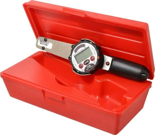 Proto - 1/4" Drive Electronic Digital Torque Wrench - 0.63 Ft/Lb to 6 Ft/Lb Torque, 11" OAL, 0.01 N/m Graduation, Fixed Head - Caliber Tooling