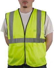 OccuNomix - Size L/XL High Visibility Yellow Mesh General Purpose Vest - 40 to 42" Chest, ANSI 107-2015, Hook & Loop Closure, 1 Pocket, Polyester - Caliber Tooling