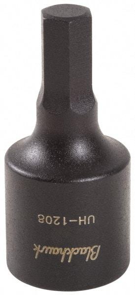 Blackhawk by Proto - 1/2" Drive, 7/16" Impact Hex Bit Socket - 4-5/8" OAL - Caliber Tooling