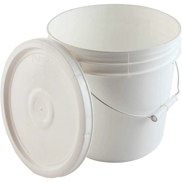 Dynalon Labware - 1 6-Piece 2 Gal 9.291" High, High-Density Polyethylene Round White Single Pail - Caliber Tooling