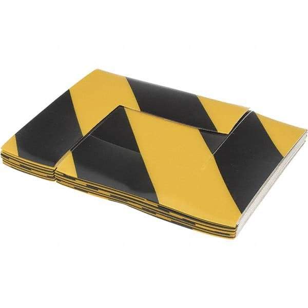 NMC - Black & White Striped Vinyl Die Cut Shape Angles - 2" Wide x 0.02" Thick, General Traffic - Caliber Tooling