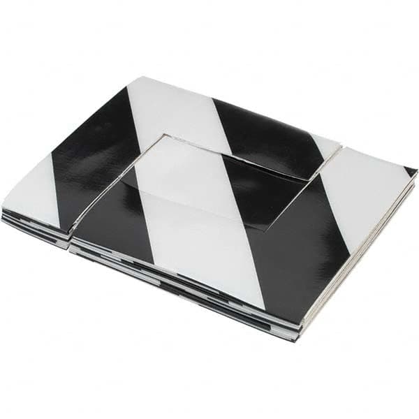 NMC - Black & White Striped Vinyl Die Cut Shape Angles - 2" Wide x 0.02" Thick, General Traffic - Caliber Tooling