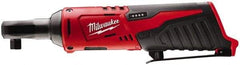 Milwaukee Tool - 1/4" Drive 12 Volt Inline Cordless Impact Wrench & Ratchet - 250 RPM, 30 Ft/Lb Torque, Lithium-Ion Batteries Not Included - Caliber Tooling