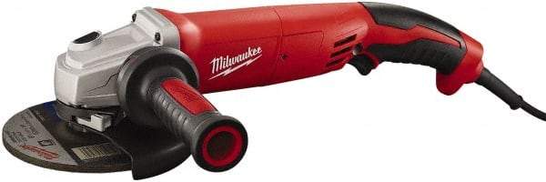 Milwaukee Tool - 5" Wheel Diam, 9,000 RPM, Corded Angle & Disc Grinder - 5/8-11 Spindle, 120 Volts, 13 Amps - Caliber Tooling