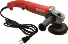 Milwaukee Tool - 4-1/2" Wheel Diam, 11,000 RPM, Corded Angle & Disc Grinder - 5/8-11 Spindle, 120 Volts, 11 Amps - Caliber Tooling