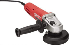 Milwaukee Tool - 4-1/2" Wheel Diam, 11,000 RPM, Corded Angle & Disc Grinder - 5/8-11 Spindle, 120 Volts, 11 Amps - Caliber Tooling