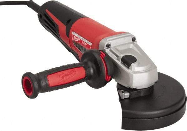 Milwaukee Tool - 6" Wheel Diam, 9,000 RPM, Corded Angle & Disc Grinder - 5/8-11 Spindle, 120 Volts, 13 Amps - Caliber Tooling