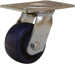 Hamilton - 4" Diam x 2" Wide x 5-5/8" OAH Top Plate Mount Swivel Caster - Polyurethane, 750 Lb Capacity, Sealed Precision Ball Bearing, 4-1/2 x 6-1/4" Plate - Caliber Tooling