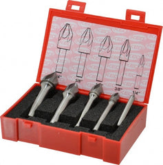 Keo - 5 Piece, 1/4 to 3/4" Head Diam, 60° Included Angle, Single End Countersink Set - Caliber Tooling