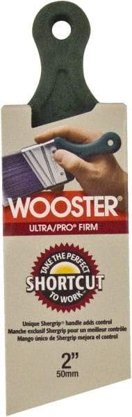 Wooster Brush - 2" Angled Nylon/Polyester Sash Brush - 2-7/16" Bristle Length, 4.88" Plastic Short Handle - Caliber Tooling