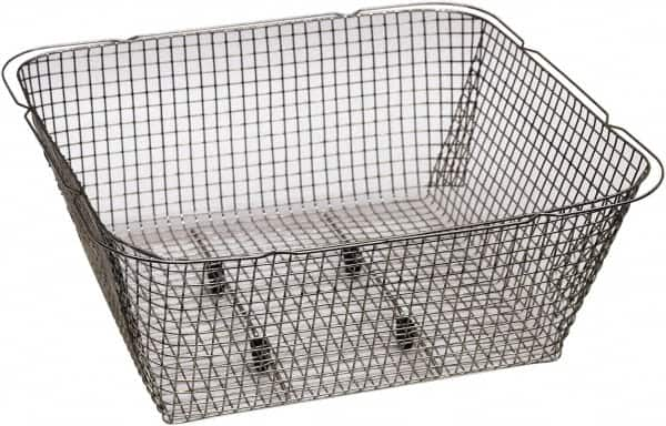 Graymills - 304 Stainless Steel Parts Washer Basket - 5-1/4" High x 9" Wide x 9-1/2" Long, Use with Ultrasonic Cleaners - Caliber Tooling