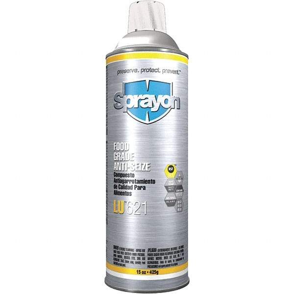 Sprayon - Aerosol General Purpose Anti-Seize Lubricant - Nickel/Aluminum/Copper, 1,800°F, White, Food Grade, Water Resistant - Caliber Tooling