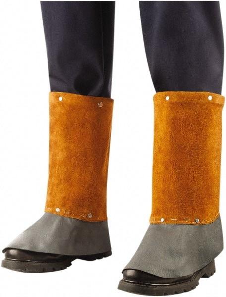 Steiner - Men's 6 General Purpose Spats - 11" High, Plain Toe, Leather Upper, Brown, Steel Spring Frame - Caliber Tooling