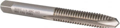 Made in USA - 1/4-20 UNC 3B 2 Flute Bright Finish High Speed Steel Spiral Point Tap - Exact Industrial Supply