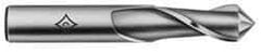 Cleveland - 9/16" Diam, 1-1/8" LOC, 2 Flute, 90° Point Angle, High Speed Steel Drill Mill - Uncoated, 3-1/8" OAL, 1/2" Shank Diam - Caliber Tooling