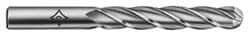 Cleveland - 1" Diam, 6" LOC, 4 Flute High Speed Steel Ball End Mill - Uncoated, Single End, 8-1/2" OAL, 1" Shank Diam, Spiral Flute - Caliber Tooling