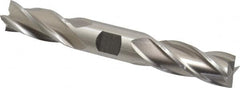 Cleveland - 3/4", 1-5/8" LOC, 3/4" Shank Diam, 5-5/8" OAL, 4 Flute, High Speed Steel Square End Mill - Double End, Uncoated, Spiral Flute, 30° Helix, Centercutting, Right Hand Cut, Right Hand Flute, Series HD-4C - Caliber Tooling