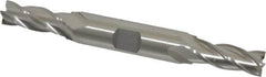 Cleveland - 25/64", 1" LOC, 1/2" Shank Diam, 4-1/2" OAL, 4 Flute, High Speed Steel Square End Mill - Double End, Uncoated, Spiral Flute, 30° Helix, Centercutting, Right Hand Cut, Right Hand Flute, Series HD-4C - Caliber Tooling