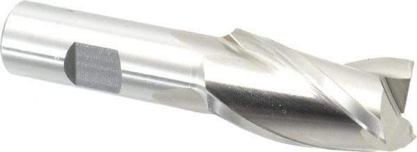 Cleveland - 1", 1-7/8" LOC, 3/4" Shank Diam, 4-1/8" OAL, 3 Flute, High Speed Steel Square End Mill - Single End, Uncoated, Spiral Flute, 30° Helix, Centercutting, Right Hand Cut, Right Hand Flute, Series HG-3 - Caliber Tooling