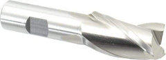 Cleveland - 1", 1-7/8" LOC, 3/4" Shank Diam, 4-1/8" OAL, 3 Flute, High Speed Steel Square End Mill - Single End, Uncoated, Spiral Flute, 30° Helix, Centercutting, Right Hand Cut, Right Hand Flute, Series HG-3 - Caliber Tooling