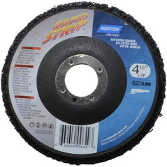 Norton - 4-1/2" Wheel Diam, 1/2" Wheel Thickness, 7/8" Arbor Hole, Type 27 Depressed Center Wheel - Silicon Carbide, 12,000 Max RPM, Compatible with Angle Grinder, Drill, Flexible Shaft Motor & Straight Shaft Grinder - Caliber Tooling