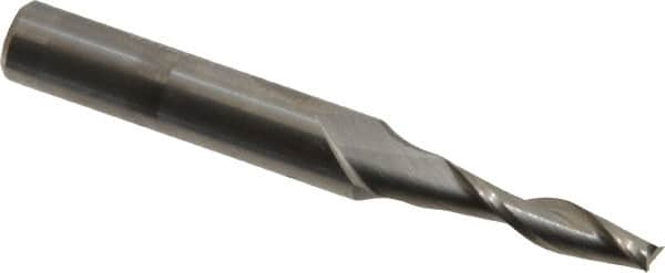 Onsrud - 5/32" Cutting Diam x 5/8" Length of Cut, 2 Flute, Upcut Spiral Router Bit - Uncoated, Right Hand Cut, Solid Carbide, 2" OAL x 1/4" Shank Diam, Double Edge, 30° Helix Angle - Caliber Tooling