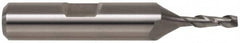 Cleveland - 1", 2" LOC, 1" Shank Diam, 4-1/2" OAL, 2 Flute, Powdered Metal Square End Mill - Single End, TiCN Finish, Spiral Flute, 37° Helix, Centercutting, Right Hand Cut, Right Hand Flute, Series PM-2 - Caliber Tooling