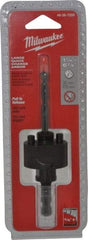 Milwaukee Tool - 1-1/4 to 6" Tool Diam Compatibility, Straight Shank, Steel Integral Pilot Drill, Hole Cutting Tool Arbor - 3/8" Min Chuck, Quick-Change Attachment, For Hole Saws - Caliber Tooling