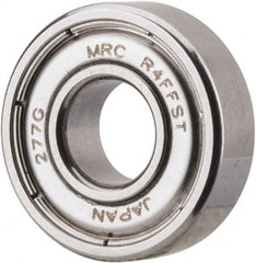 SKF - 1/4" Bore Diam, 5/8" OD, Double Shield Deep Groove Radial Ball Bearing - 0.196" Wide, 1 Row, Round Bore, 139 Lb Static Capacity, 266 Lb Dynamic Capacity - Caliber Tooling