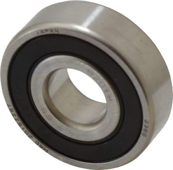 SKF - 12mm Bore Diam, 32mm OD, Double Seal Deep Groove Radial Ball Bearing - 10mm Wide, 1 Row, Round Bore, 3,100 Nm Static Capacity, 5,510 Nm Dynamic Capacity - Caliber Tooling