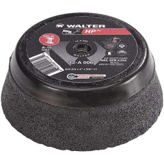 WALTER Surface Technologies - 6" Diam, Surface Grinding Wheel - Aluminum Oxide/Silicon Carbide Blend, Type 11, 6,800 Max RPM, Resinoid Bond - Caliber Tooling